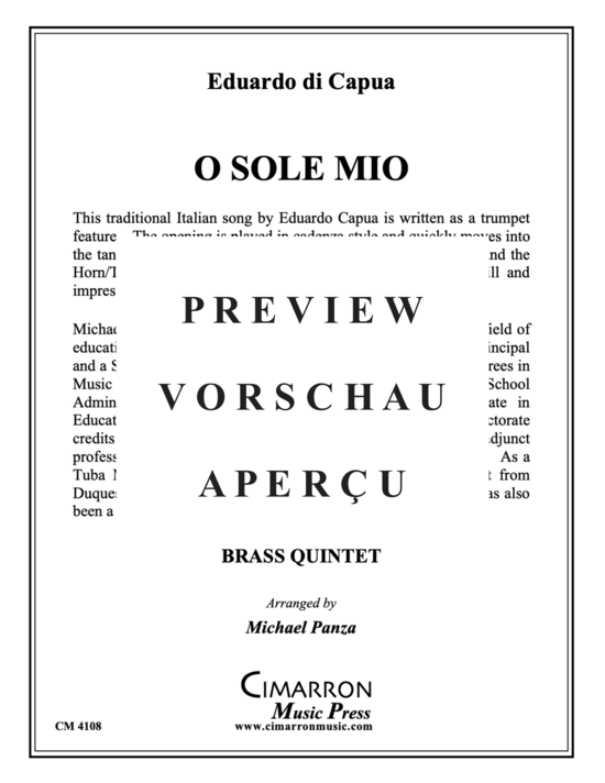 Produktgalerie: Seite 2 von 19 O Sole Mio , , (Blechbläser Quintett)