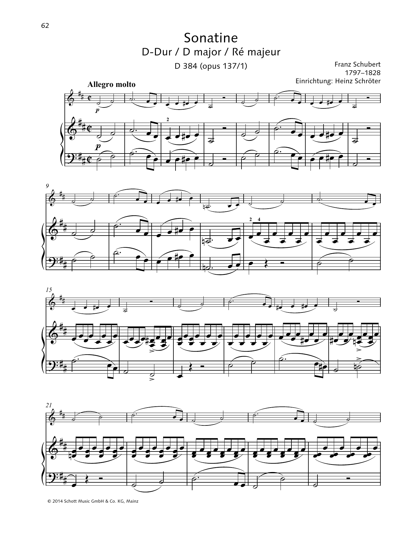 Product picture to: Sonatina D major