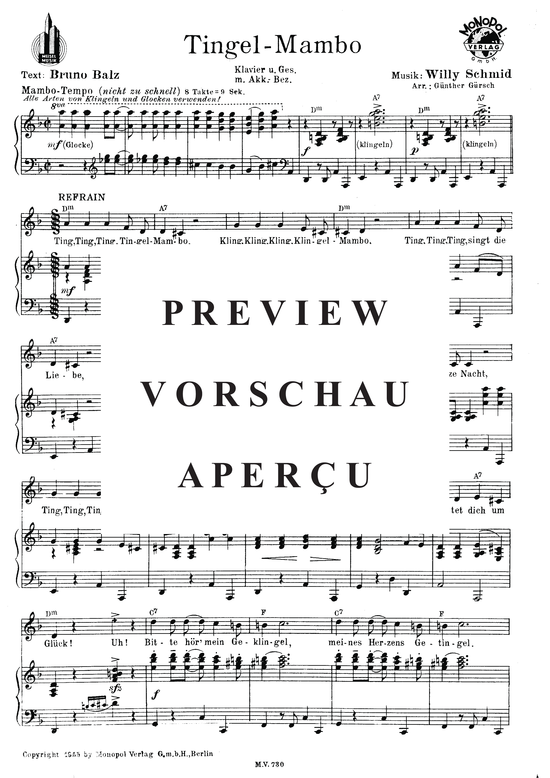 Produktgalerie: Seite 3 von 3 Tingel-Mambo, , Klavier und Gesang