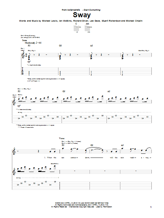 Produktgalerie: Seite 1 von 1 Sway, Lostprophets, Gitarre