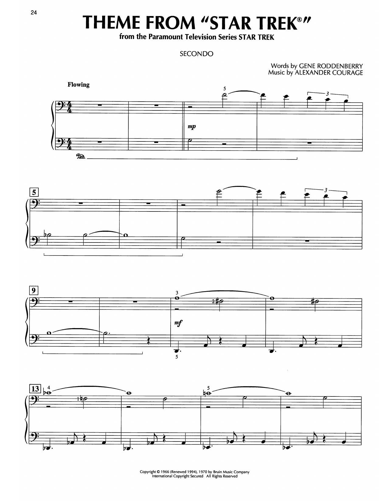 Produktgalerie: Seite 1 von 1 Theme From "Star Trek (R)", Gene Roddenberry, Klavier