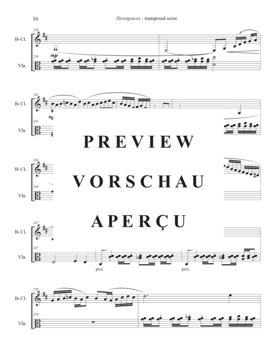 Product gallery: Page 20 of 21 Divergences , , (clarinet and viola)