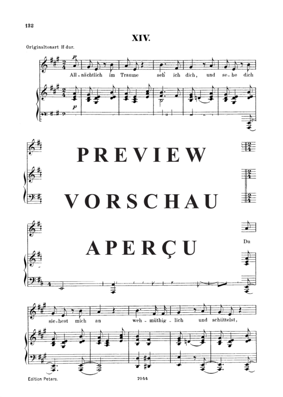 Product gallery: Page 2 of 3 Allnächtlich im Traume, Op 48 No.14, , Low Voice and Piano