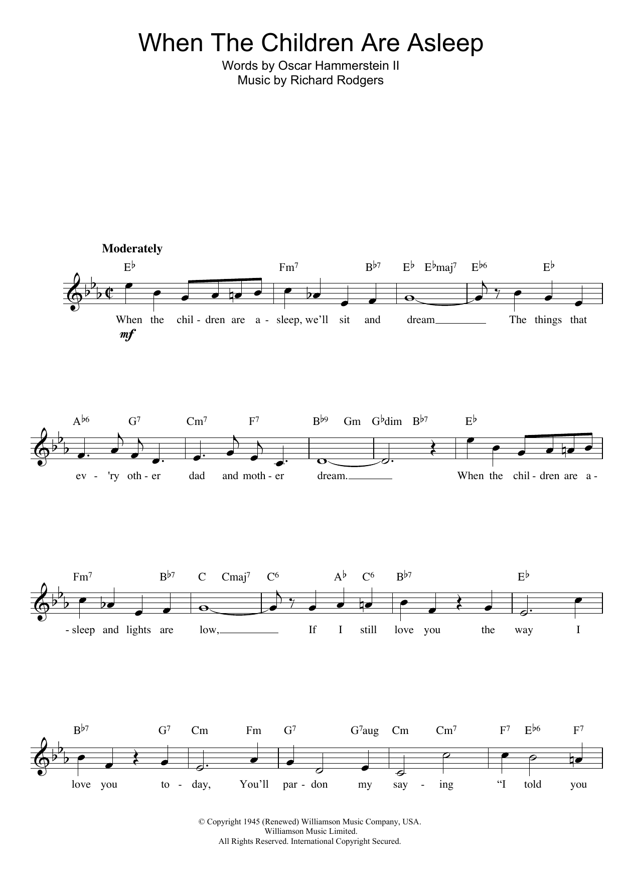 Product picture to: When The Children Are Asleep (from Carousel)