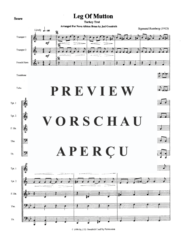Product gallery: Page 3 of 11 Leg of Mutton, , Brass Quintet