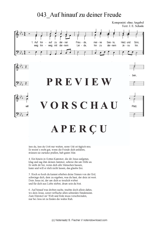 Produktbild zu: Auf hinauf zu deiner Freude ohne Angabel / J. E. Schade