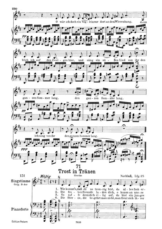 Product picture to: Trost in tränen D.120Franz Schubert