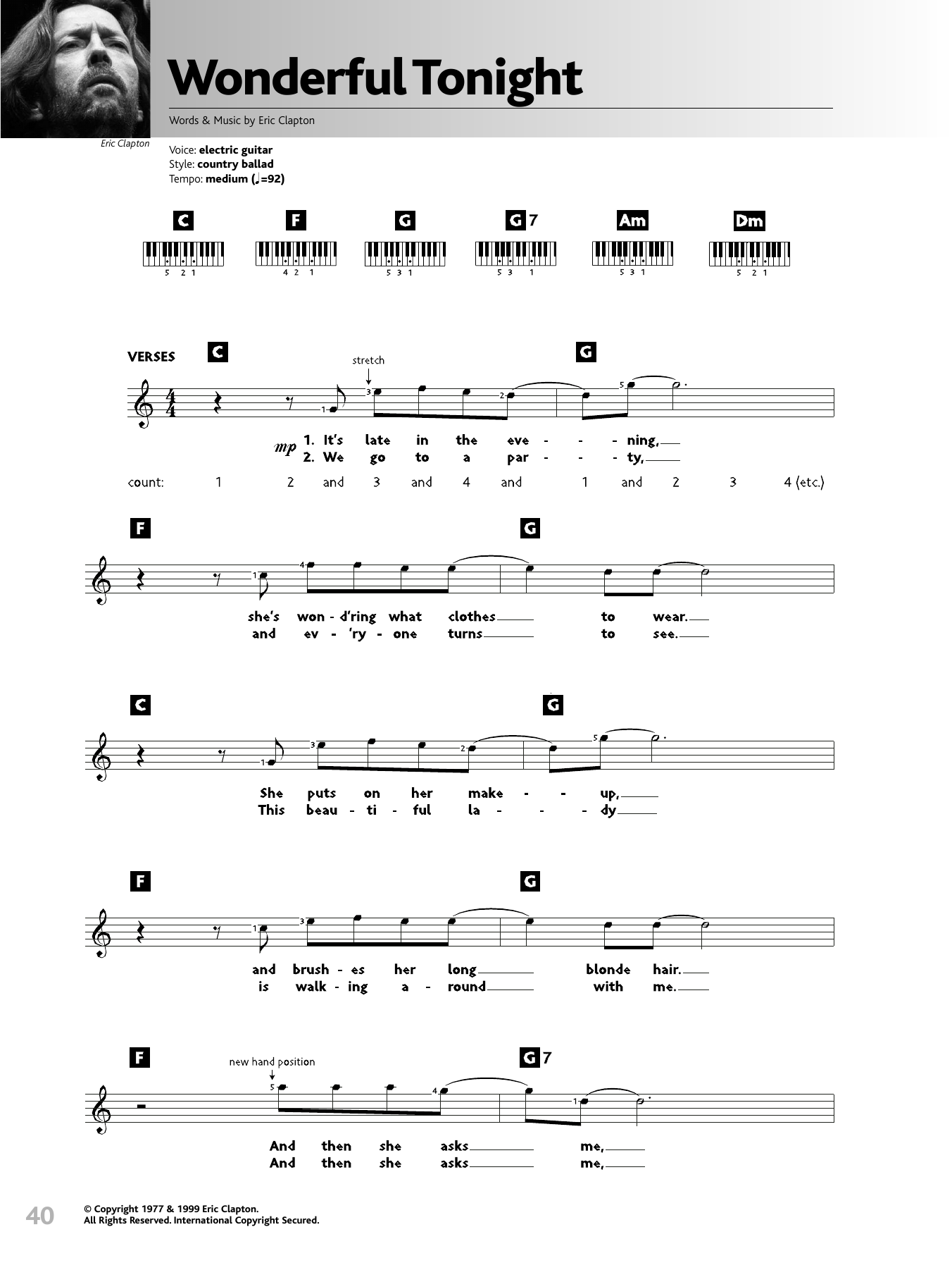 Produktgalerie: Seite 1 von 1 Wonderful Tonight, Eric Clapton, Melodieinstrument