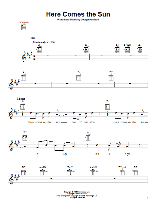 Product gallery: Page 1 of 1 Here Comes The Sun, The Beatles