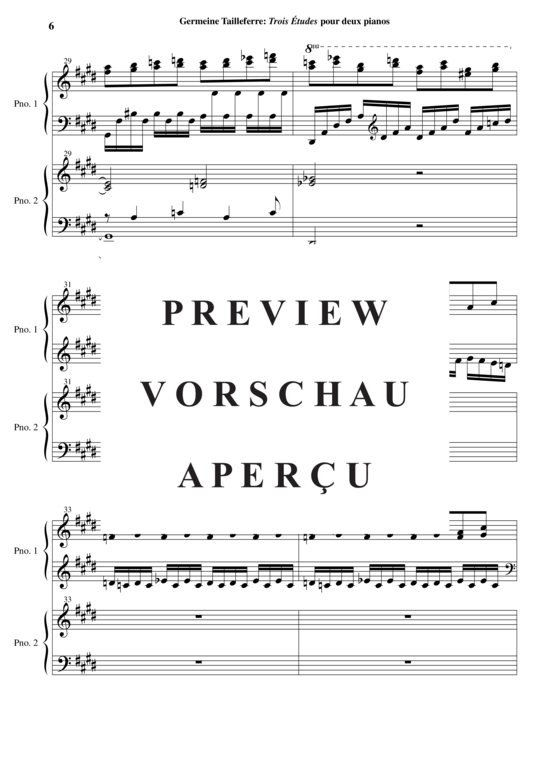 Product gallery: Page 11 of 21 Trois Études , , (two pianos)