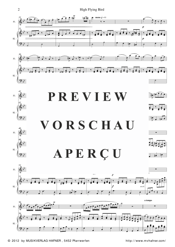 Product gallery: Page 7 of 11 High Flying Bird, , (flute and piano)