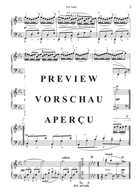 Produktgalerie: Seite 3 von 3 Für Anne , , Klavier Solo