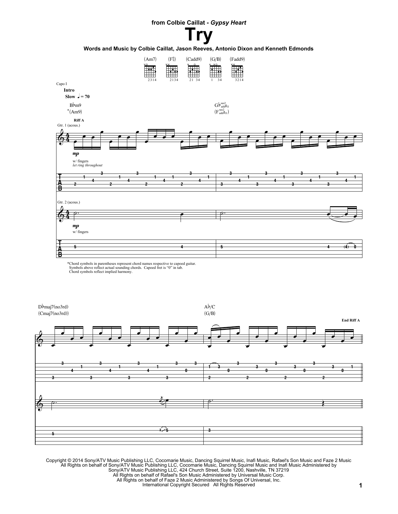 Product gallery: Page 1 of 1 Try, Colbie Caillat