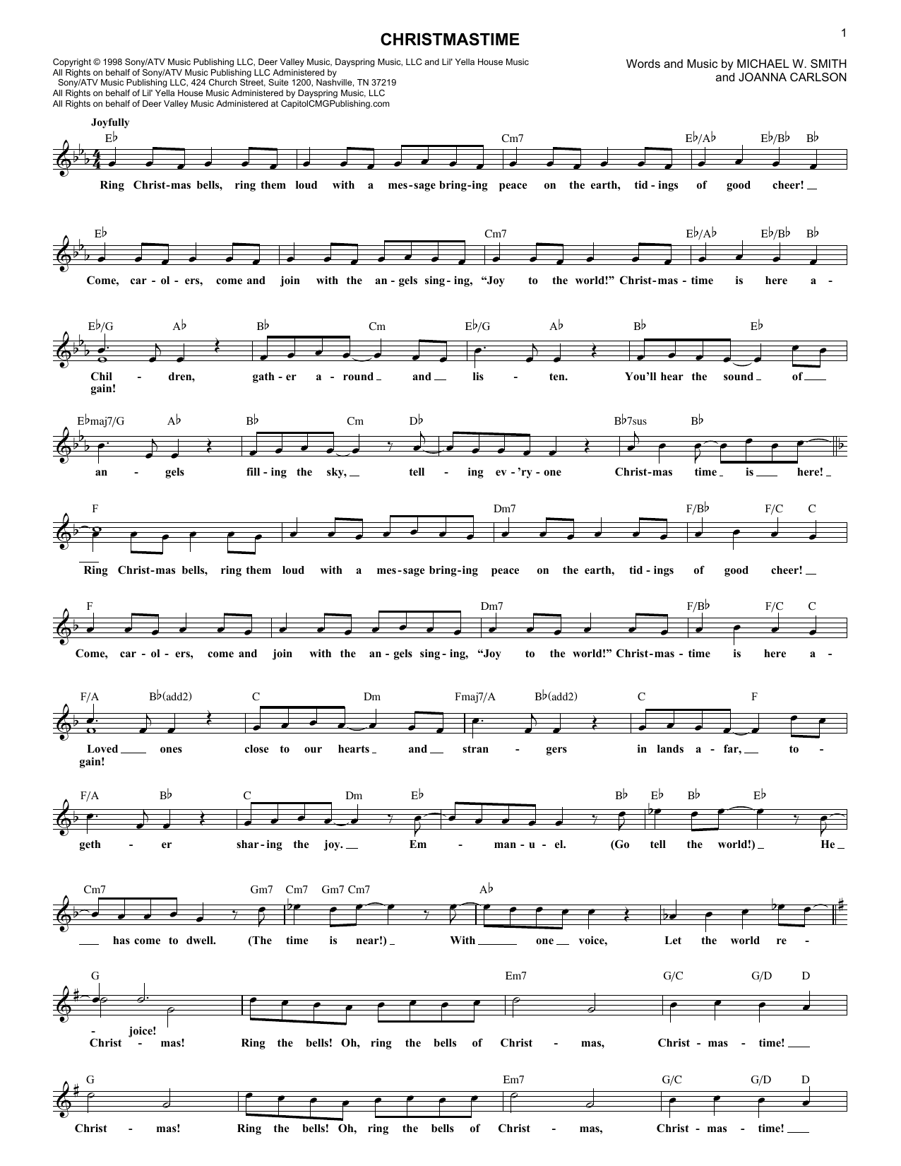 Product gallery: Page 1 of 1 Christmastime, Michael W. Smith