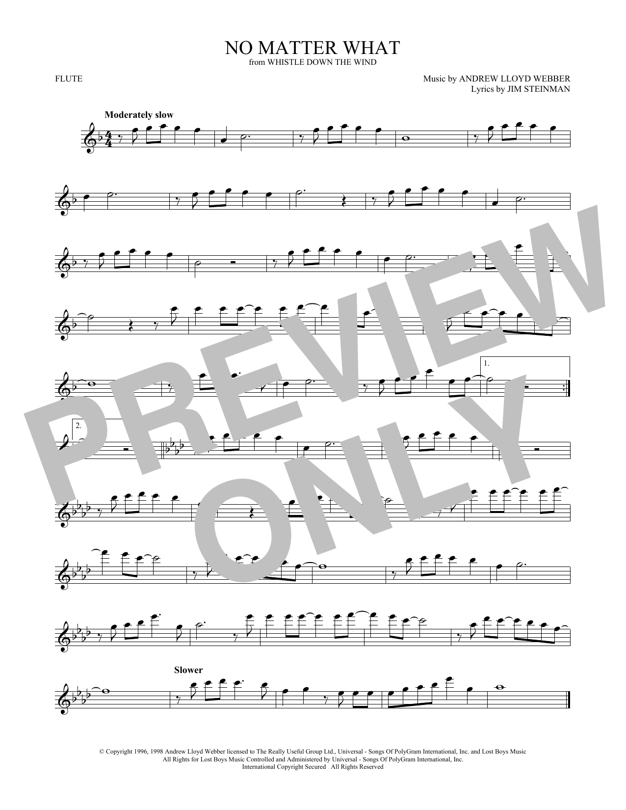 Product gallery: Page 1 of 1 No Matter What, Andrew Lloyd Webber