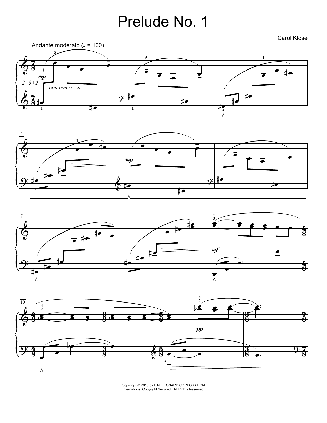 Produktbild zu: Prelude No. 1