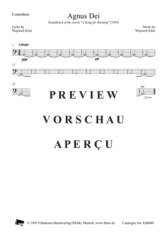 Product gallery: Page 4 of 6 König der letzten Tage - Agnus Dei: Kontrabass, , Double Bass