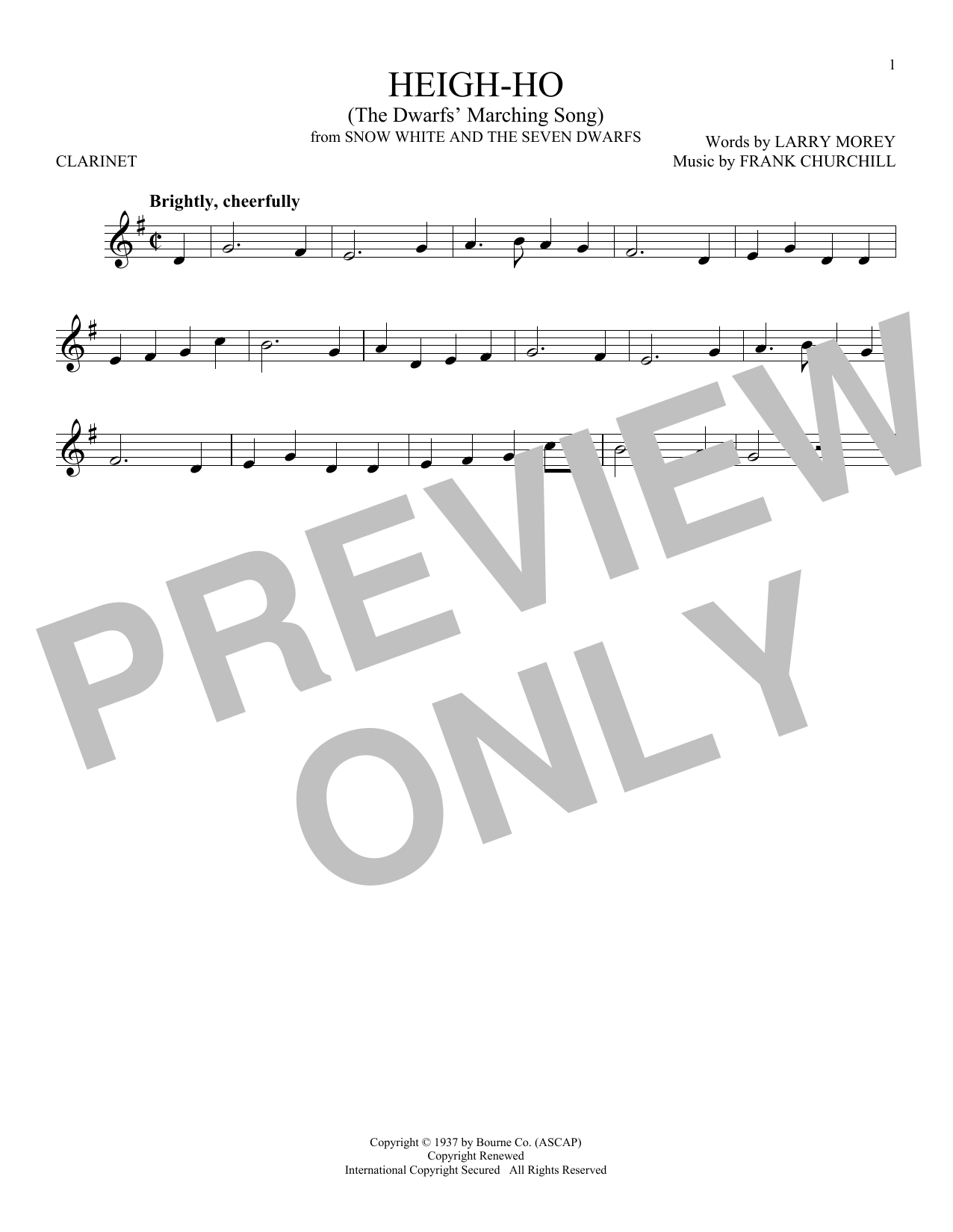 Product gallery: Page 1 of 1 Heigh-Ho (from Snow White And The Seven Dwarfs), Larry Morey & Frank Churchill