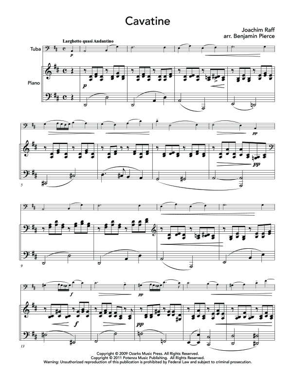 Produktgalerie: Seite 1 von 10 Cavatine, , (Tuba und Klavier)