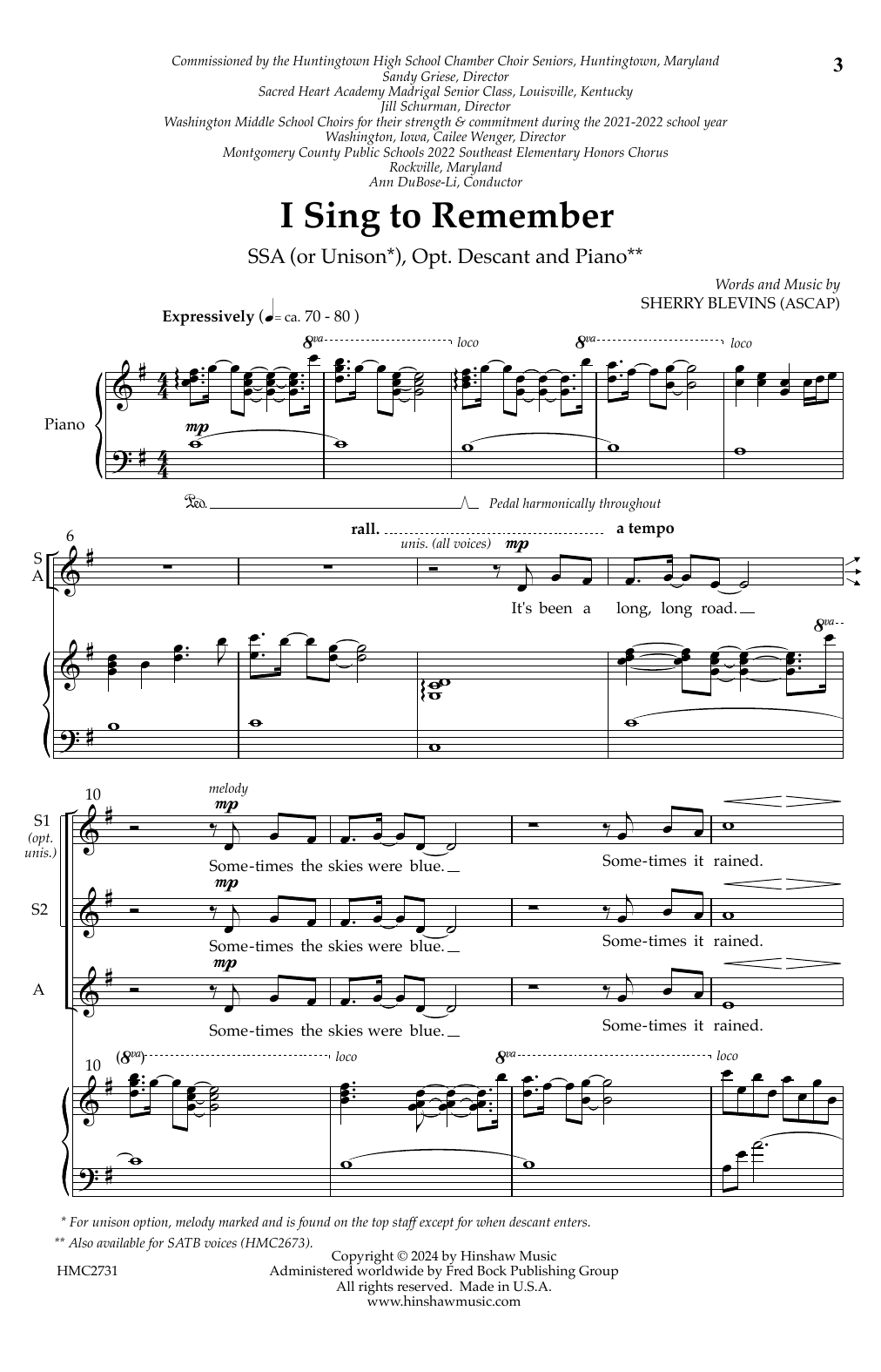 Produktgalerie: Seite 1 von 1 I Sing To Remember, Sherry Blevins, Chor