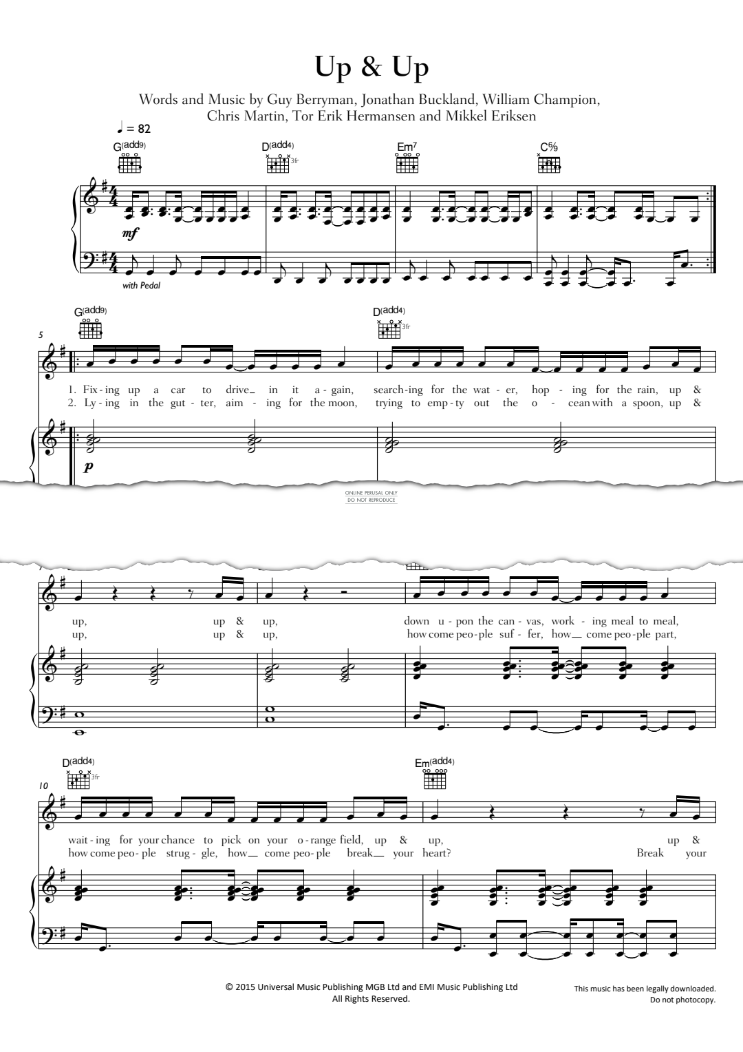 Product gallery: Page 1 of 1 Up & Up, Coldplay