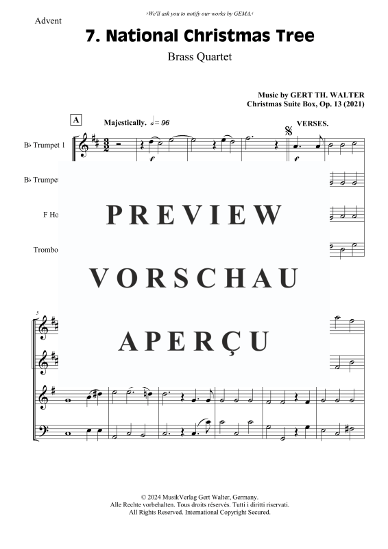 Produktgalerie: Seite 2 von 7 National Christmas Tree, , (Blechbläserquartett)