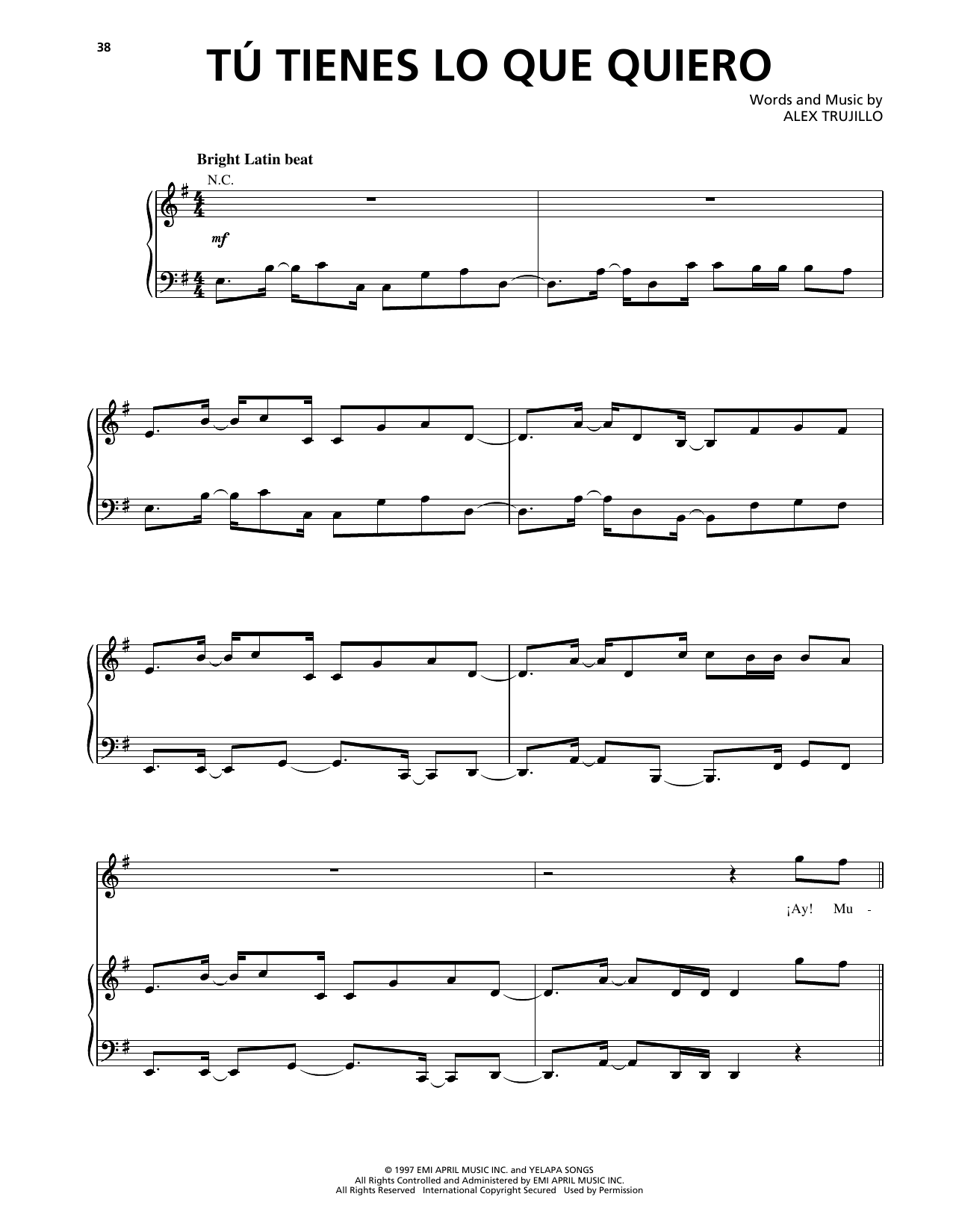 Produktgalerie: Seite 1 von 1 Tu Tienes Lo Que Quiero, Maná, Gesang, Gitarre, Klavier