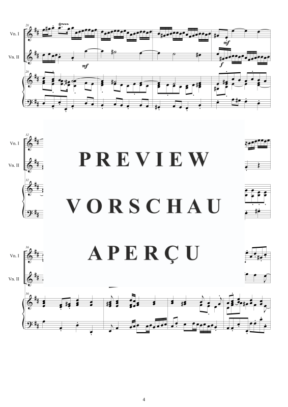 Produktgalerie: Seite 5 von 11 Trio Sonata No.3 in D-Dur Op.1, , 2 Violinen und Cembalo