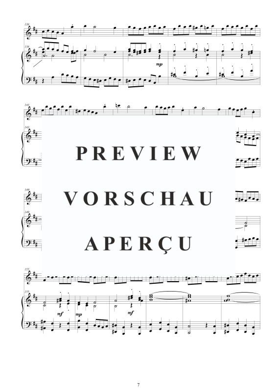 Produktgalerie: Seite 8 von 11 Orchester Suite Nr. 2 in H-Moll BWV 1067, , Querflöte und Klavier - Piano Version