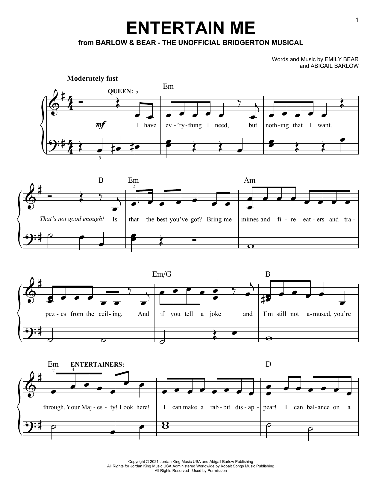 Produktbild zu: Entertain Me (from The Unofficial Bridgerton Musical)