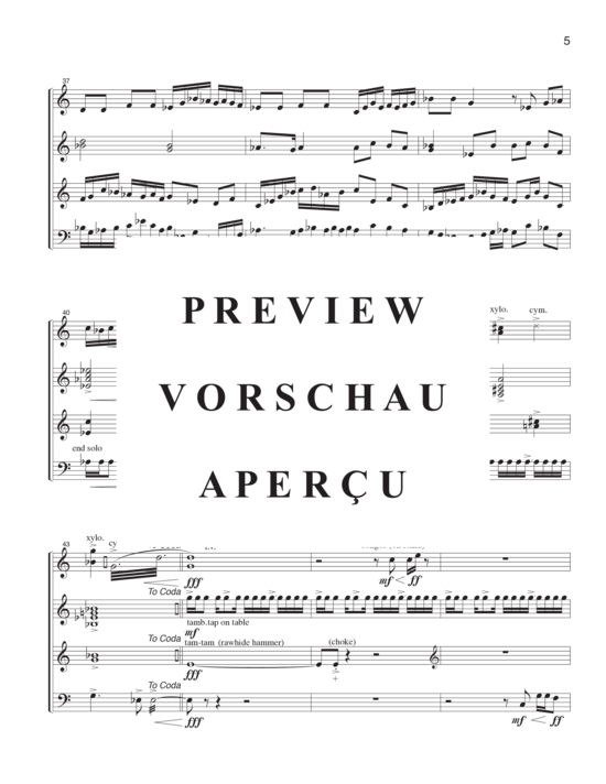 Product gallery: Page 8 of 21 Overture for Percussion , , (4 percussionists)