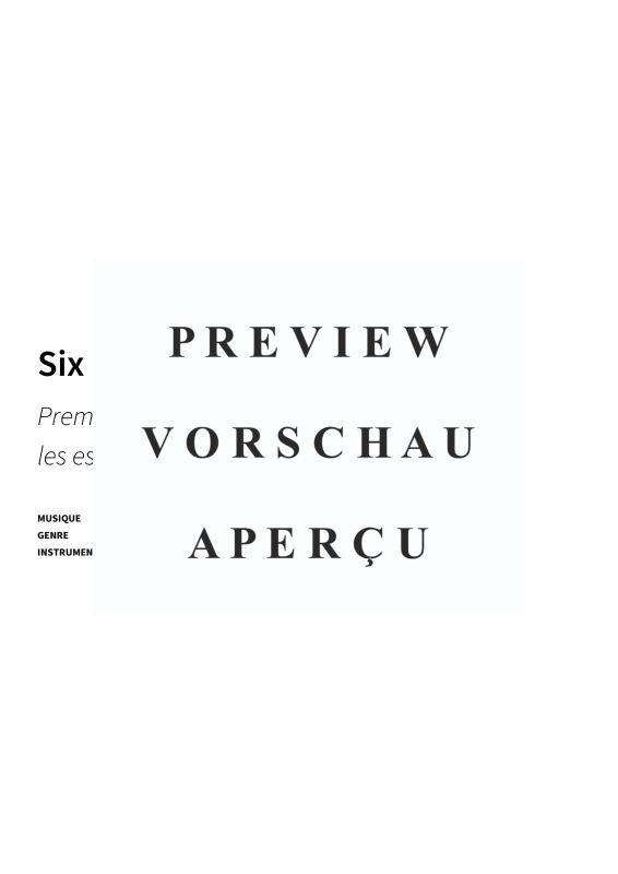 gallery: Six Préludes - Première publication : Édition établie d´après les esquisses originales de l´enfant prodige, , Klavier Solo
