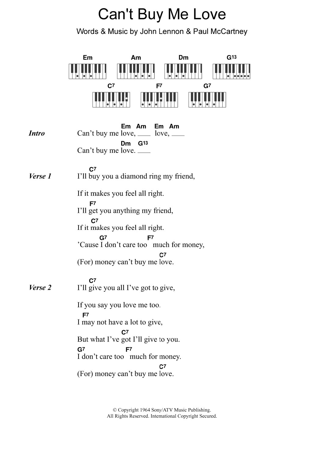 Produktbild zu: Can't Buy Me Love