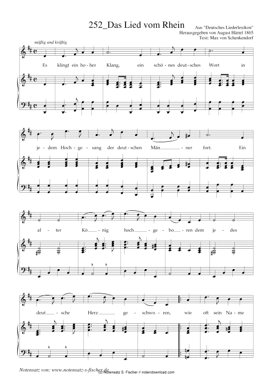 Product picture to: Das Lied vom Rhein Aus "Deutsches Liederlexikon" A. Härtel (1865)