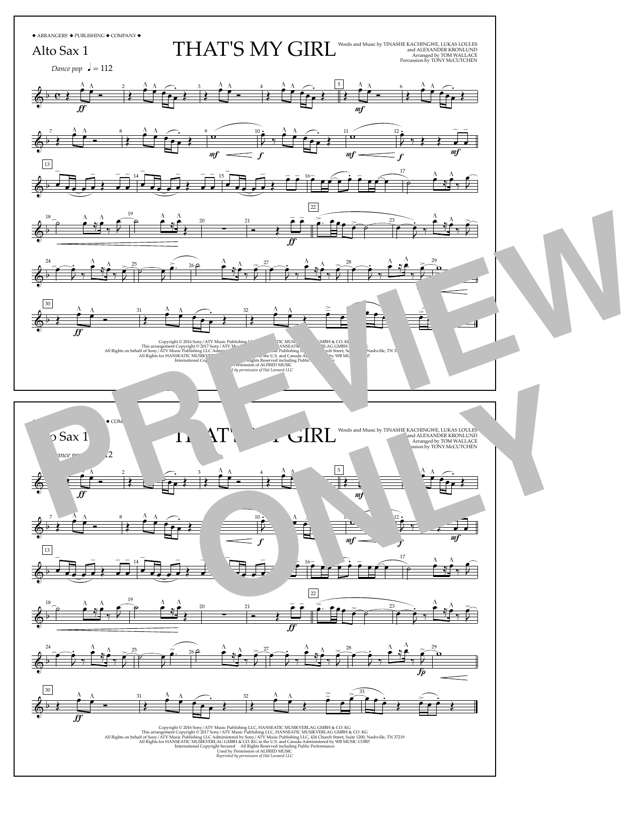 Product picture to: That's My Girl - Alto Sax 1