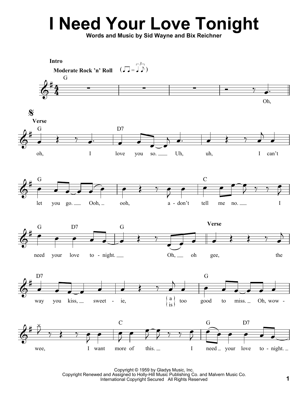 Produktgalerie: Seite 1 von 1 I Need Your Love Tonight, Elvis Presley, Gesang