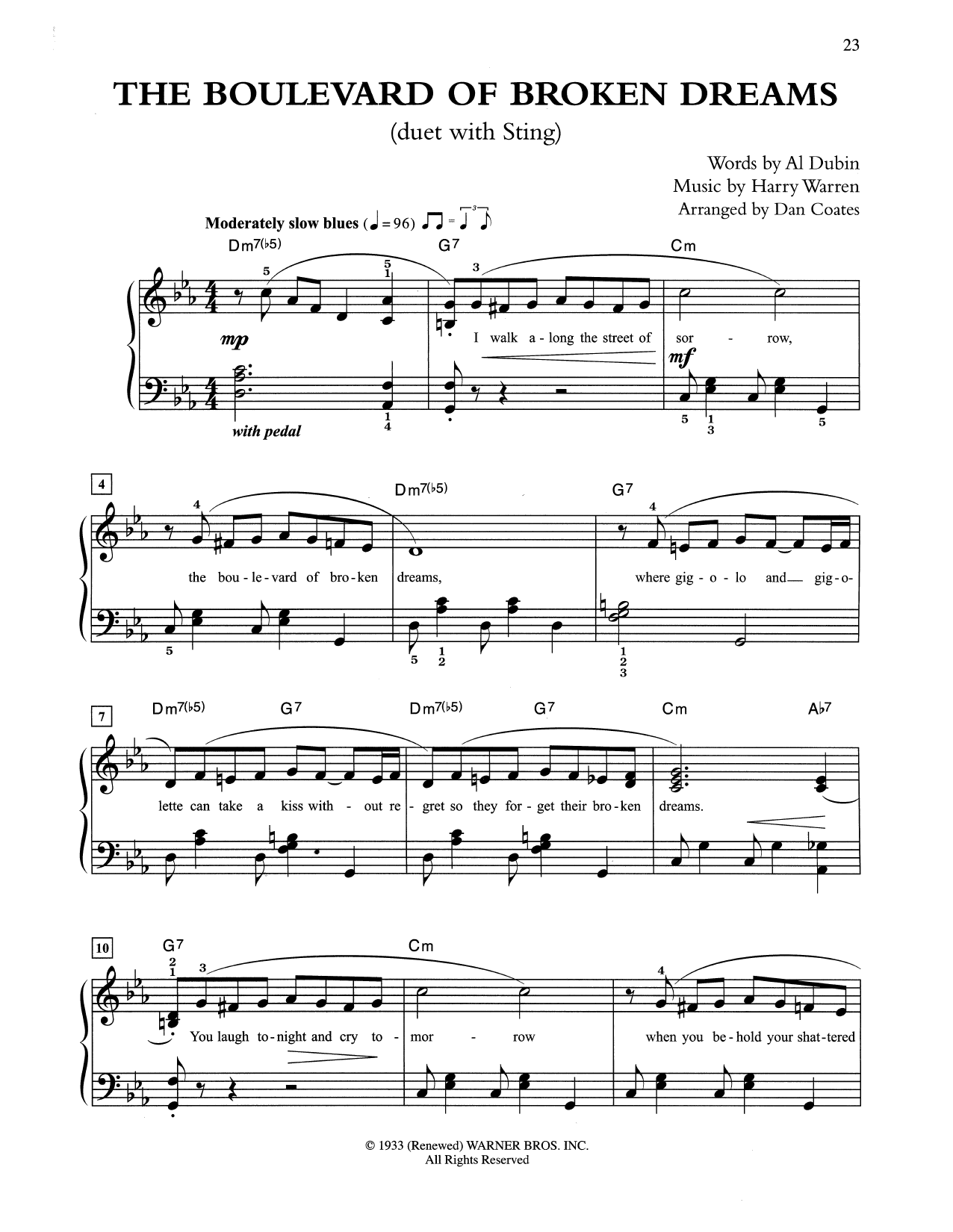 Produktbild zu: The Boulevard Of Broken Dreams (arr. Dan Coates)