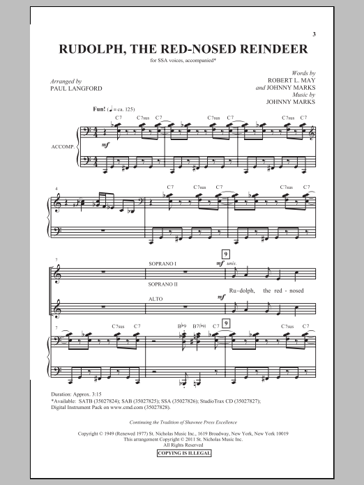 Produktgalerie: Seite 1 von 1 Rudolph The Red-Nosed Reindeer, Paul Langford, Chor