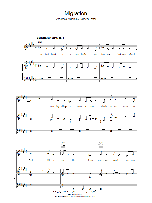 Produktgalerie: Seite 1 von 1 Migration, James Taylor, Gesang, Gitarre, Klavier