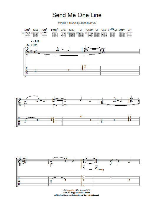 Produktgalerie: Seite 1 von 1 Send Me One Line, John Martyn, Gitarre