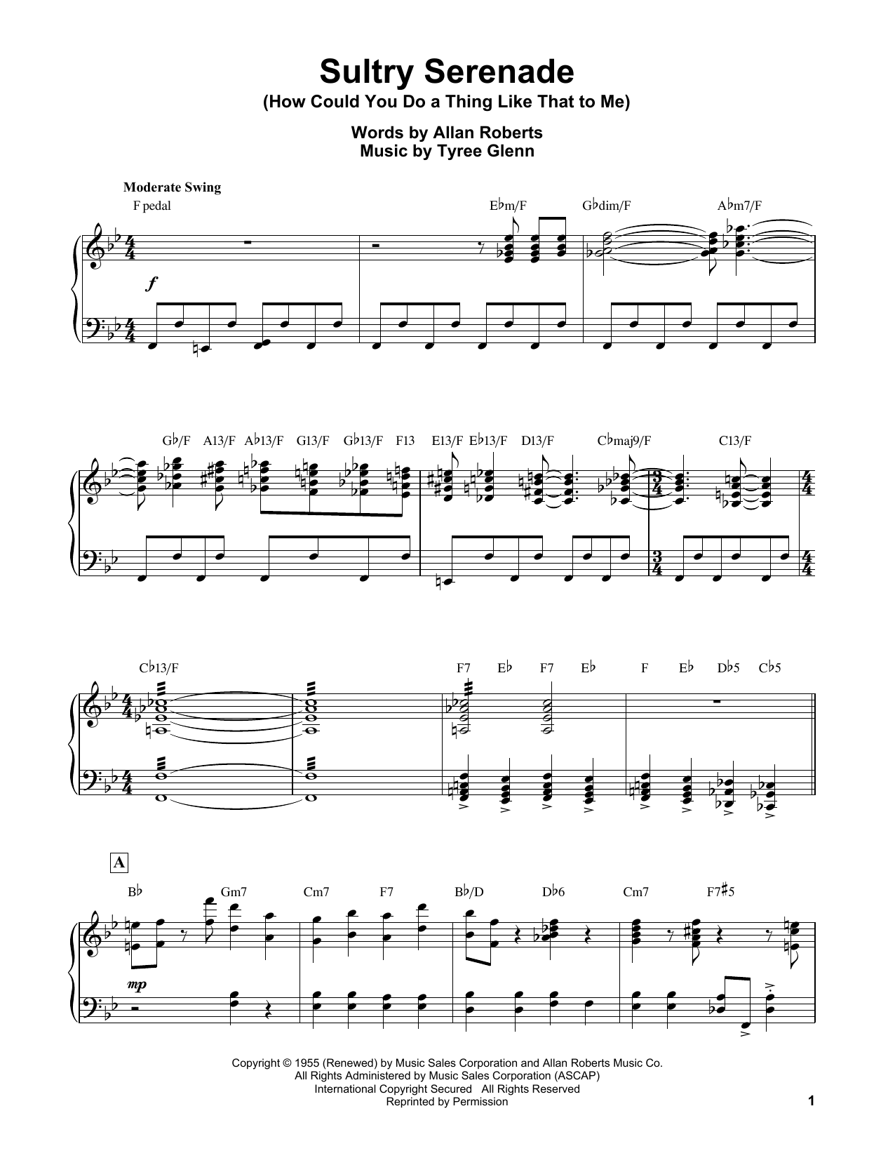 Produktbild zu: Sultry Serenade (How Could You Do A Thing Like That To Me)