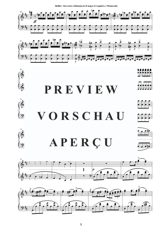 Produktgalerie: Seite 6 von 10 Ouverture (Sinfonia) (I Capuleti e i Montecchi), , Klavier Solo