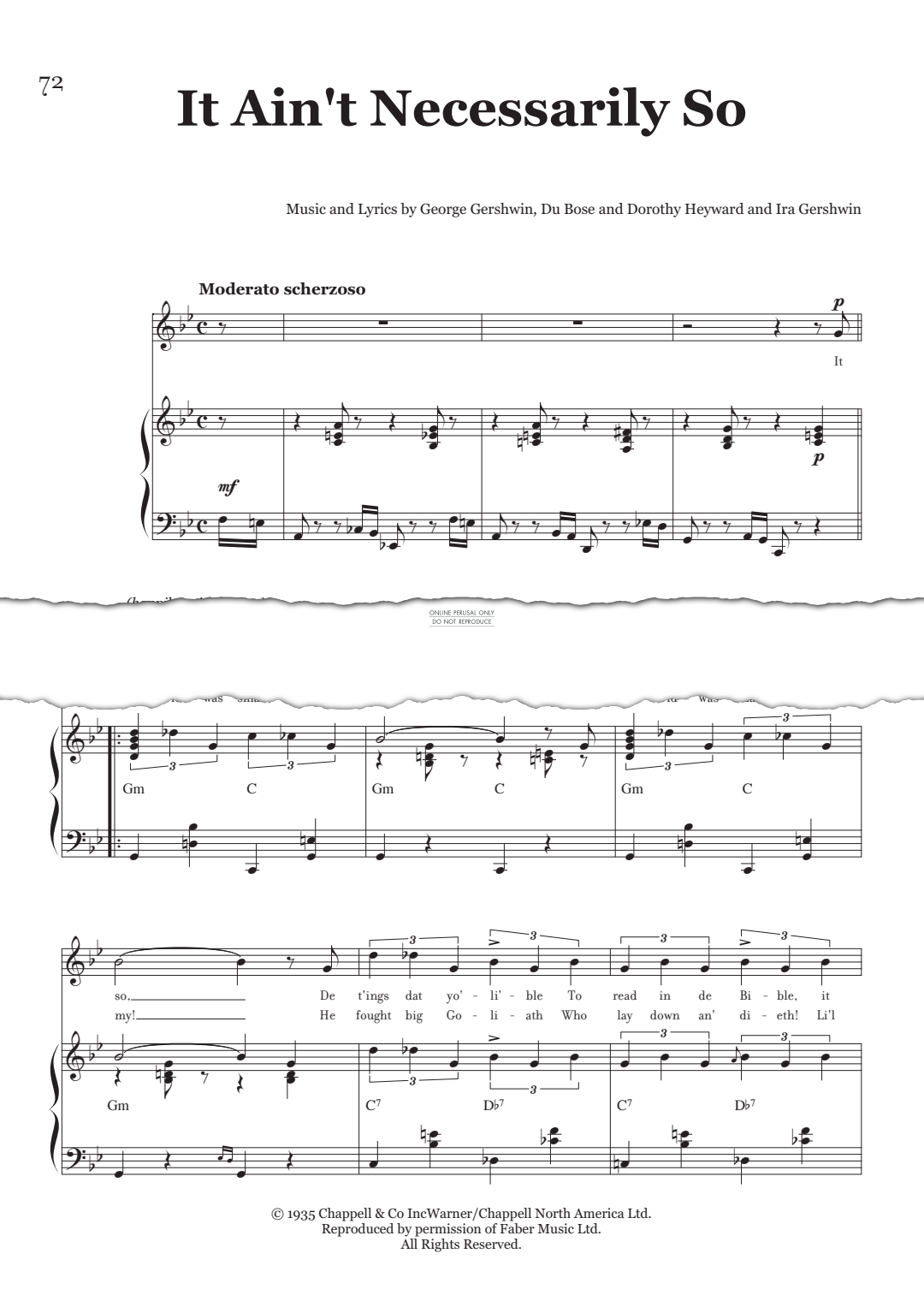 Product picture to: It Ain't Necessarily So (from PORGY AND BESS®)