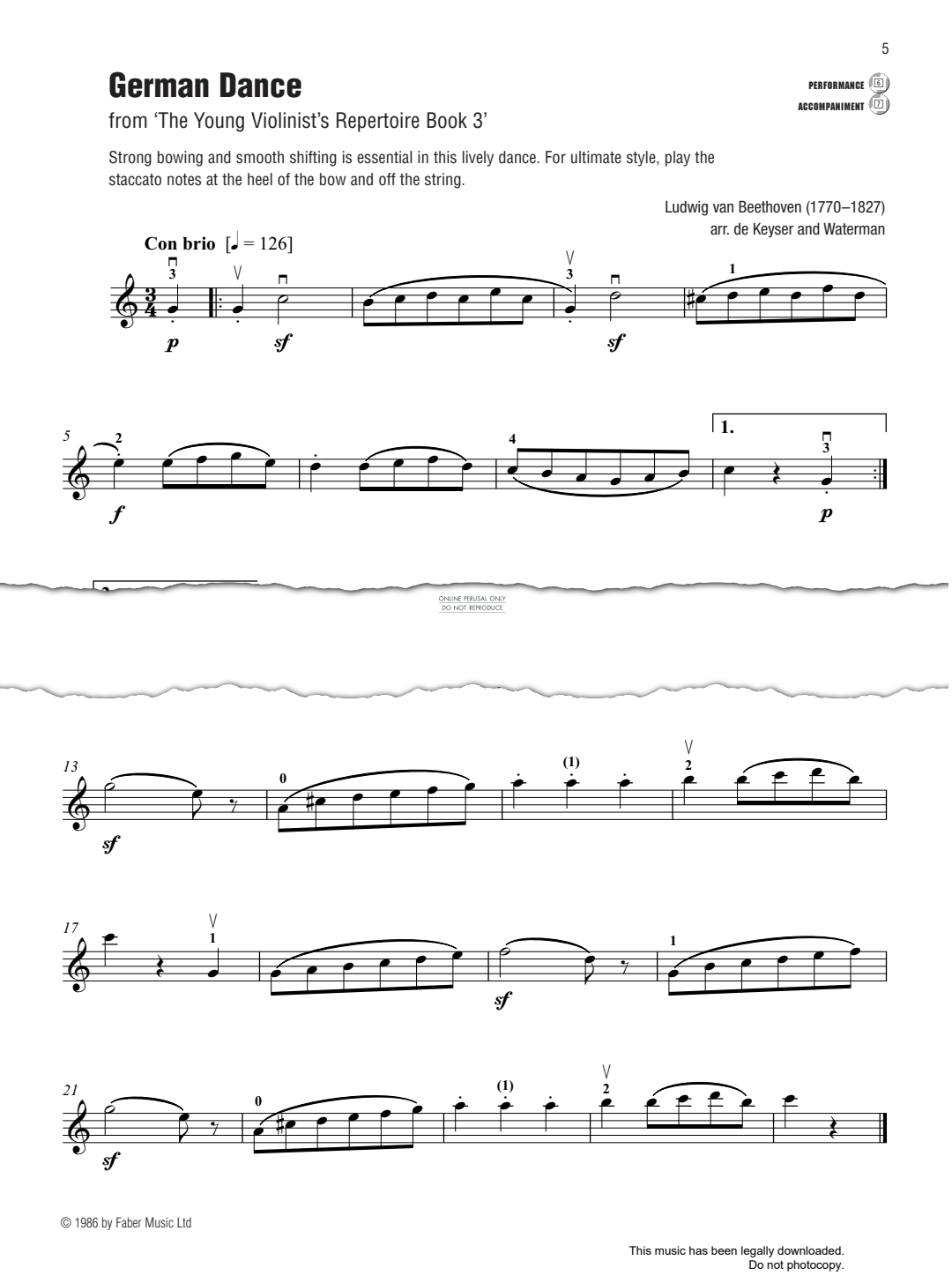 Produktgalerie: Seite 1 von 1 German Dance, Ludwig van Beethoven, Klavier, Violine