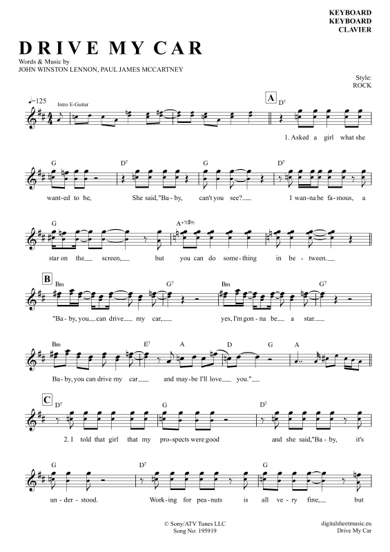 Product picture to: Drive My CarThe Beatles