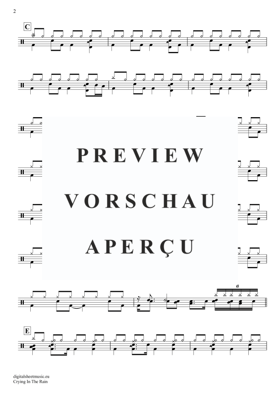 Product gallery: Page 3 of 4 Crying In The Rain , A-Ha, (Drums)