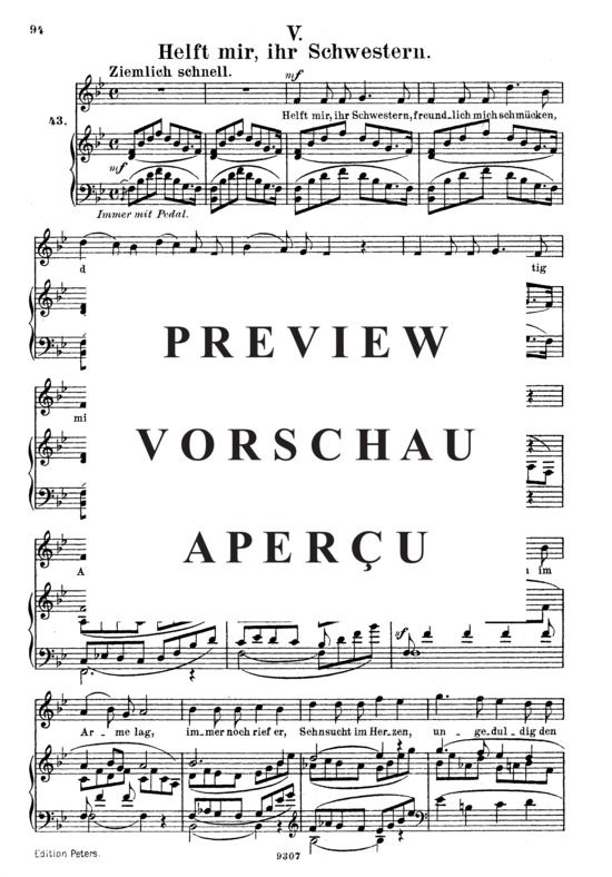 Product gallery: Page 2 of 4 Helft mir, ihr Schwestern, Op.42 No.5, , High Voice and Piano