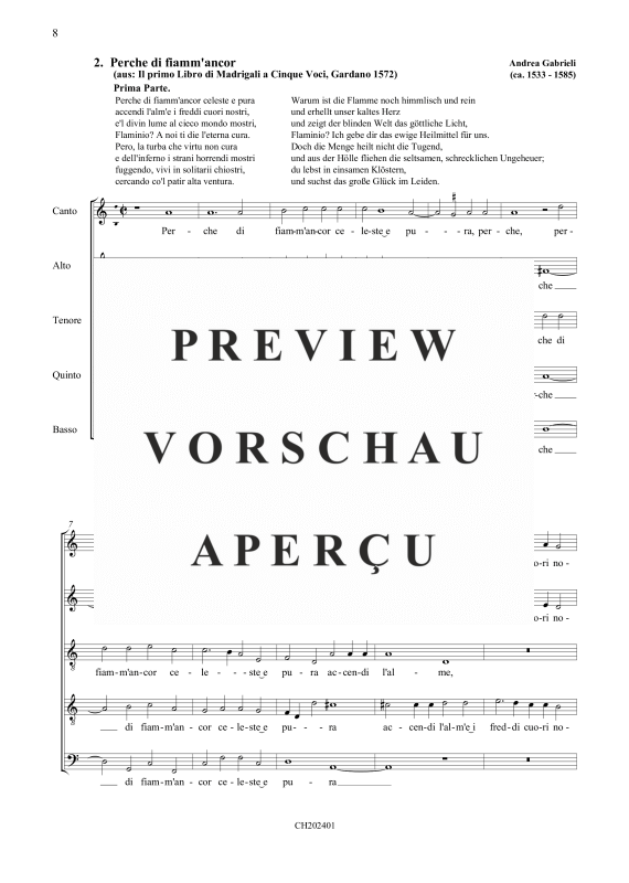 gallery: Il Primo Libro di Madrigali a Cinque Voci , , (Gemischter Chor 5-stimmig)