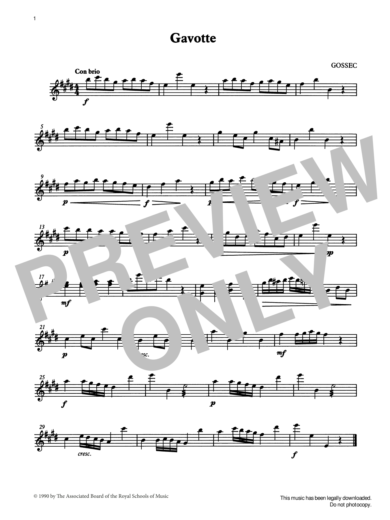 Produktgalerie: Seite 1 von 1 Gavotte from Graded Music for Tuned Percussion, Book II, F. J Gossec, Percussion