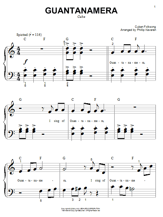 Produktbild zu: Guantanamera (arr. Phillip Keveren)